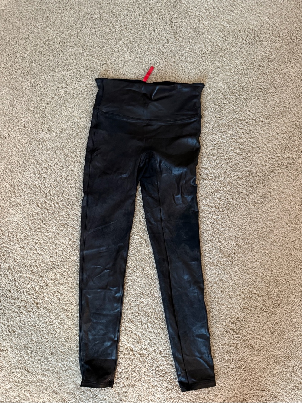 Spanx - Black Faux Leather Leggings- Medium